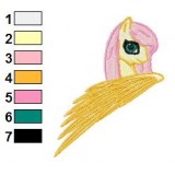 Fluttershy Queen My Little Pony Embroidery Design